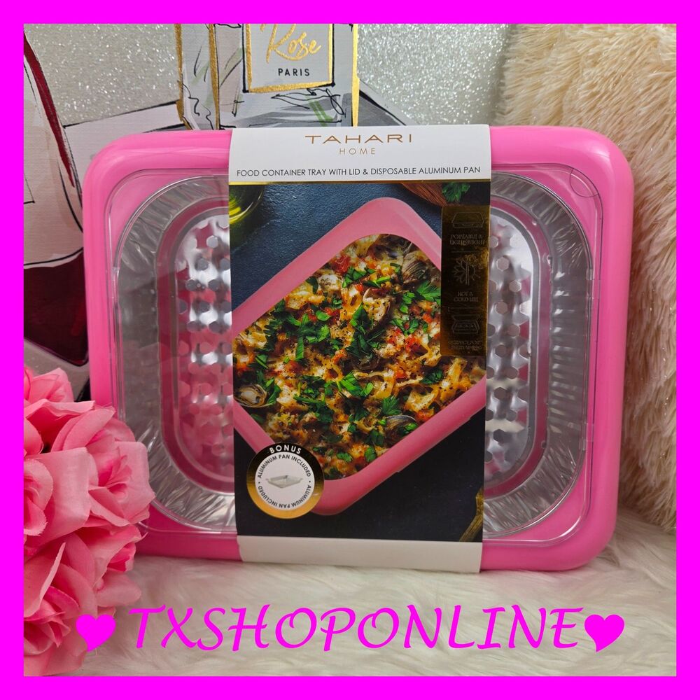💗🥄TAHARI Container try with lid & disposable aluminum pan🥄💗